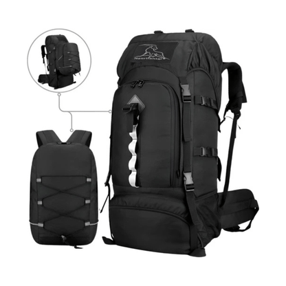 Mauritania® – 70L/100L - 2in1 – Hiking Backpack – Kampeer Backpacks – Outdoor Wandel Rugzak – Grote XL – Zwart