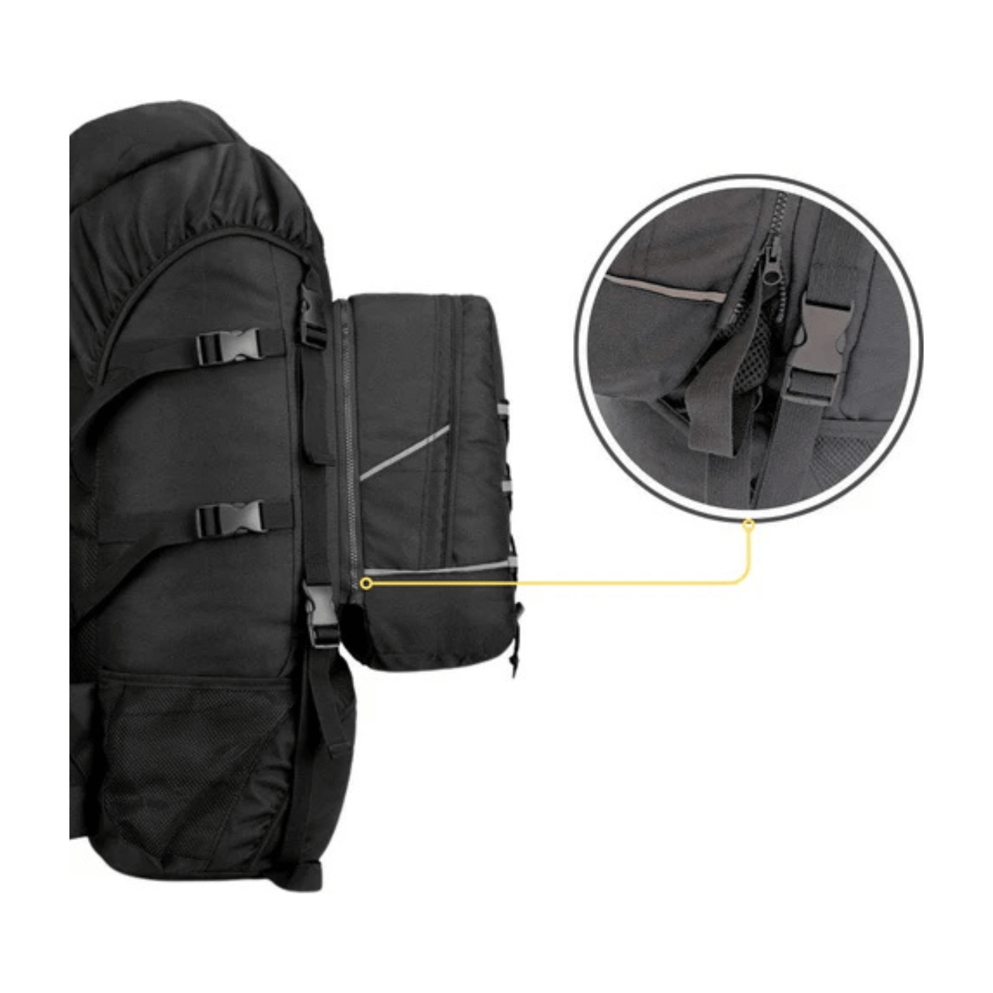 Mauritania® – 70L/100L - 2in1 – Hiking Backpack – Kampeer Backpacks – Outdoor Wandel Rugzak – Grote XL – Zwart