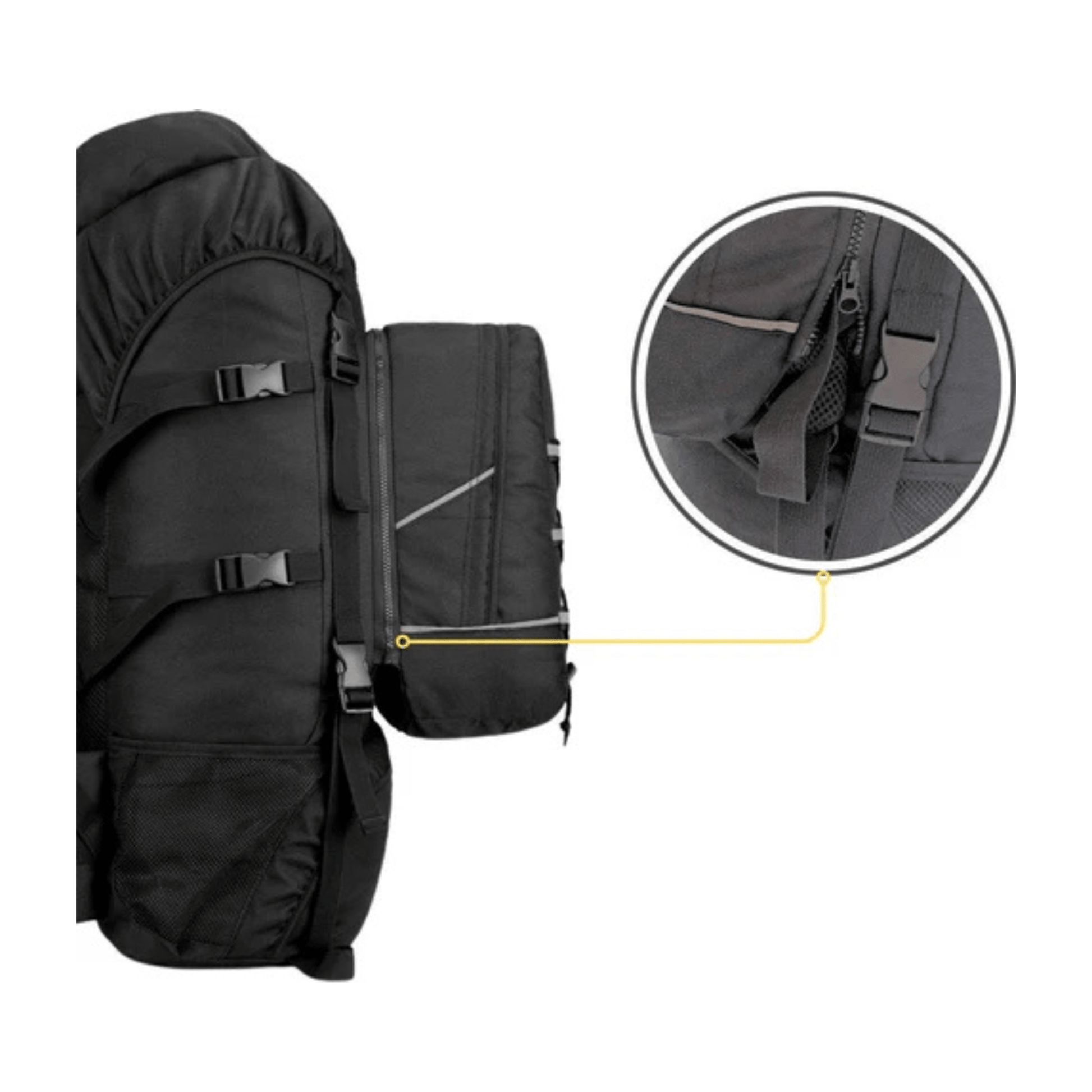 Mauritania® – 70L/100L - 2in1 – Hiking Backpack – Kampeer Backpacks – Outdoor Wandel Rugzak – Grote XL – Zwart