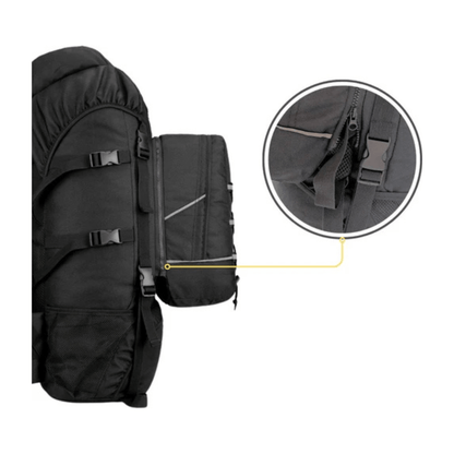 Mauritania® – 70L/100L - 2in1 – Hiking Backpack – Kampeer Backpacks – Outdoor Wandel Rugzak – Grote XL – Zwart