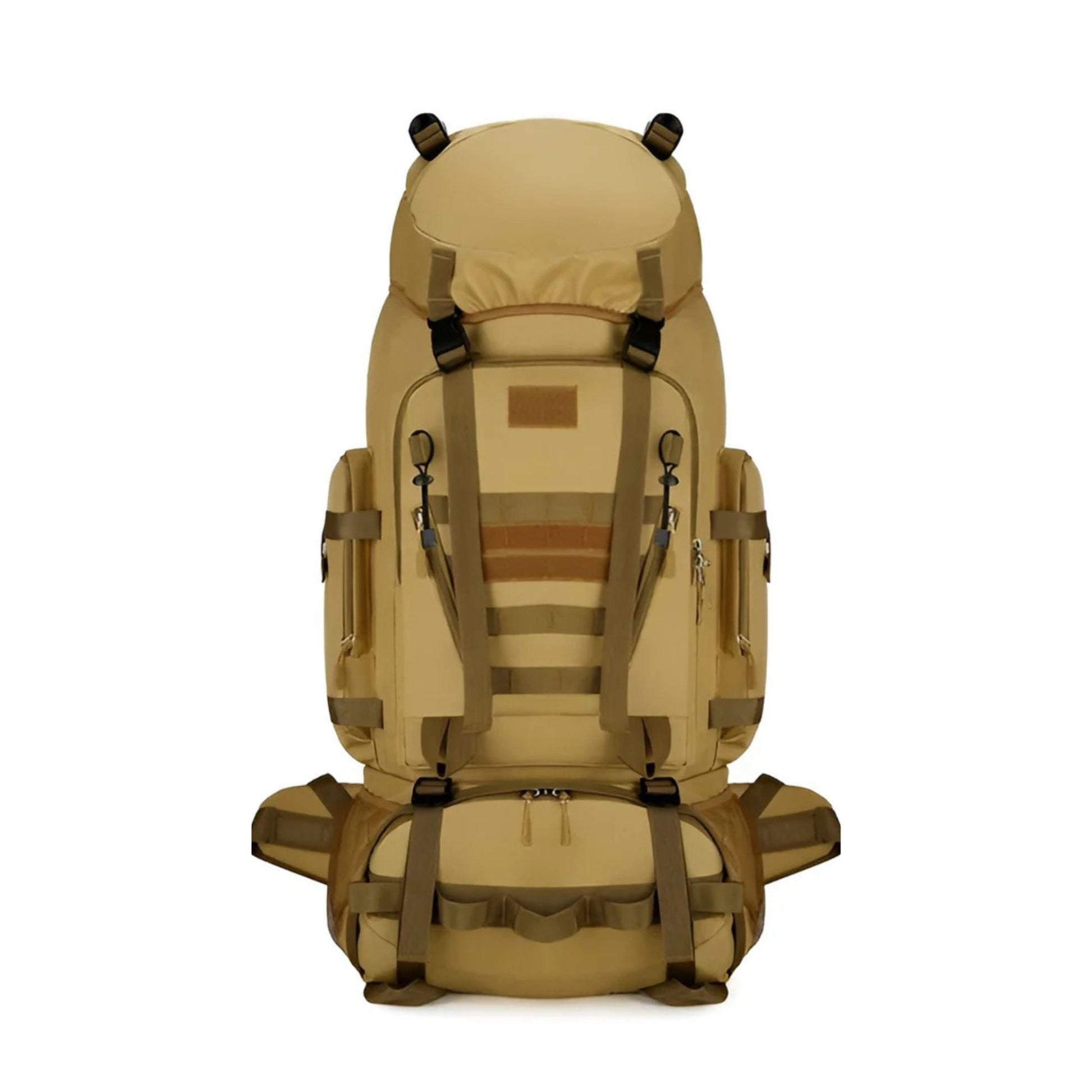 CarryQuest® - 90L Titan - Waterdichte - Wandelen - Camping - Rugzak - Regenhoes - 90 Liter - Backpack - Khaki