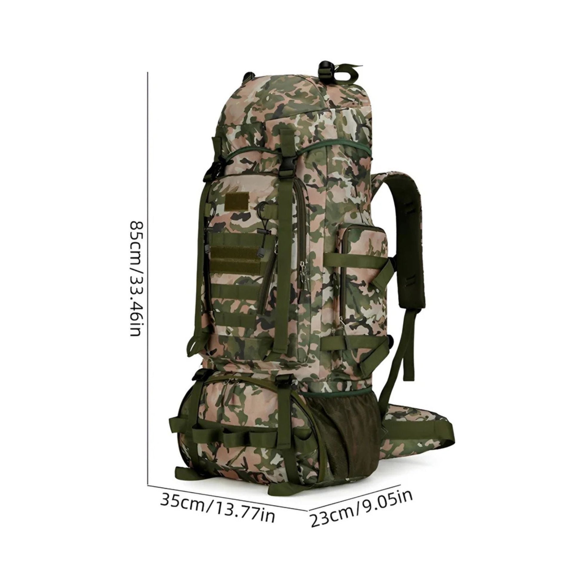 CarryQuest® - 90L Titan - Waterdichte - Wandelen - Heren - Dames - 90 Liter - Backpack - Camouflage