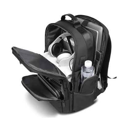 CarryQuest® - Anti - diefstal Laptop Rugzak 15,6" - Waterdicht + USB Oplaadpoort - Schooltassen - Zwart