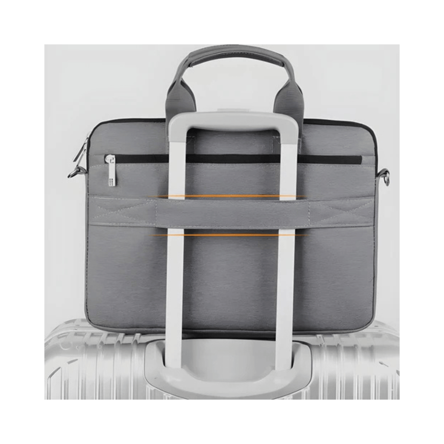 CarryQuest® - Schouderhandtas voor 17 - 17.3 inch Laptops - Hoogwaardig polyester - Grijs