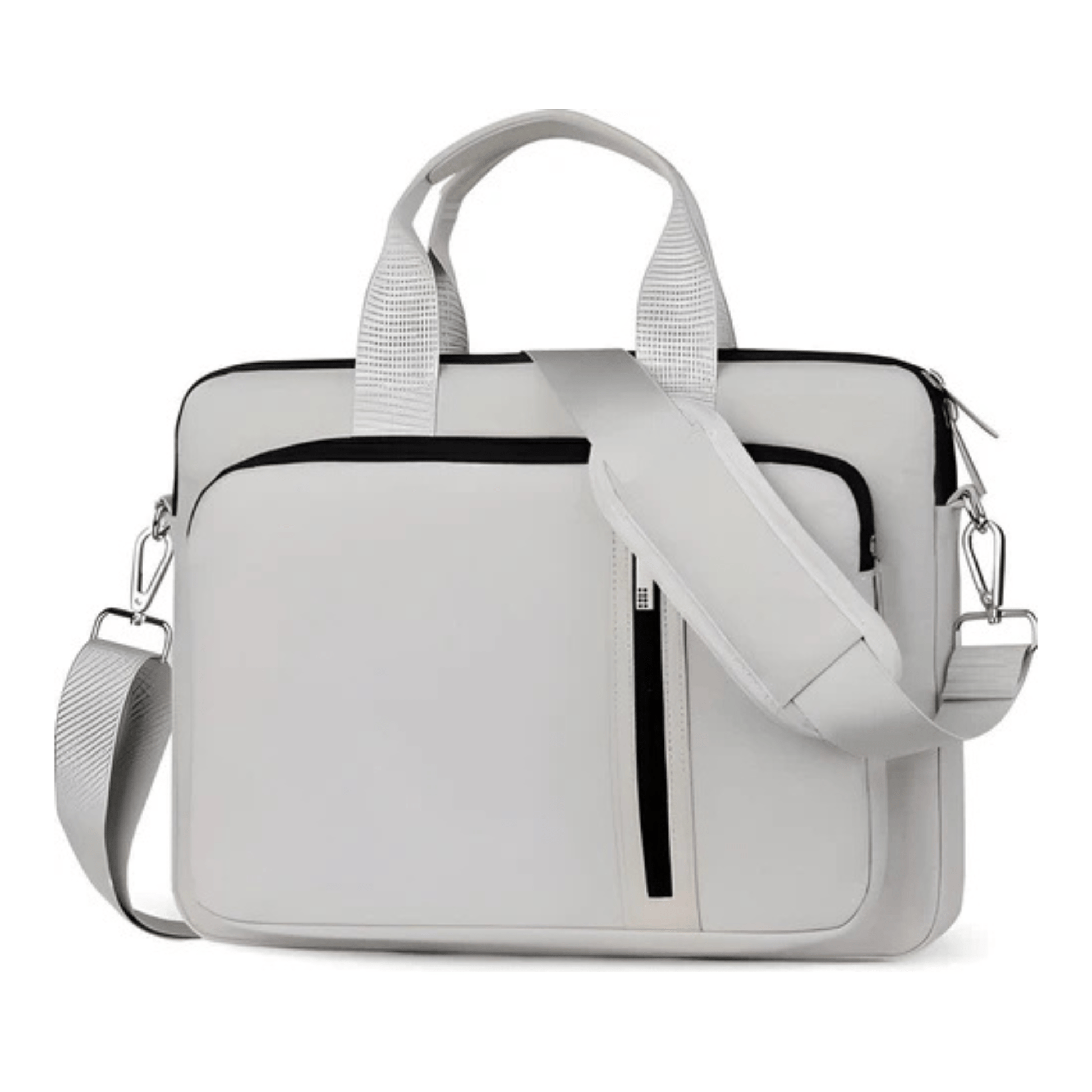 CarryQuest® - Avoir - Schouderhandtas voor 17 - 17.3 inch Laptops - Hoogwaardig polyester - Wit
