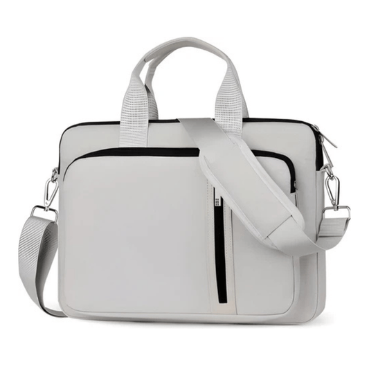 CarryQuest® - Avoir - Schouderhandtas voor 17 - 17.3 inch Laptops - Hoogwaardig polyester - Wit