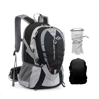 CarryQuest® - Bergbeklimmen Hydratatie Rugzak 25L + 2L Waterzak En Regenhoes - Ergonomisch & Duurzaam - Wandel Rugzak - Zwart