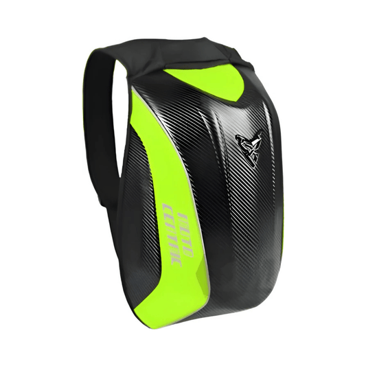 CarryQuest® - Carbon Rugzak - Motor Rugzak - Harde Schaal - Groen