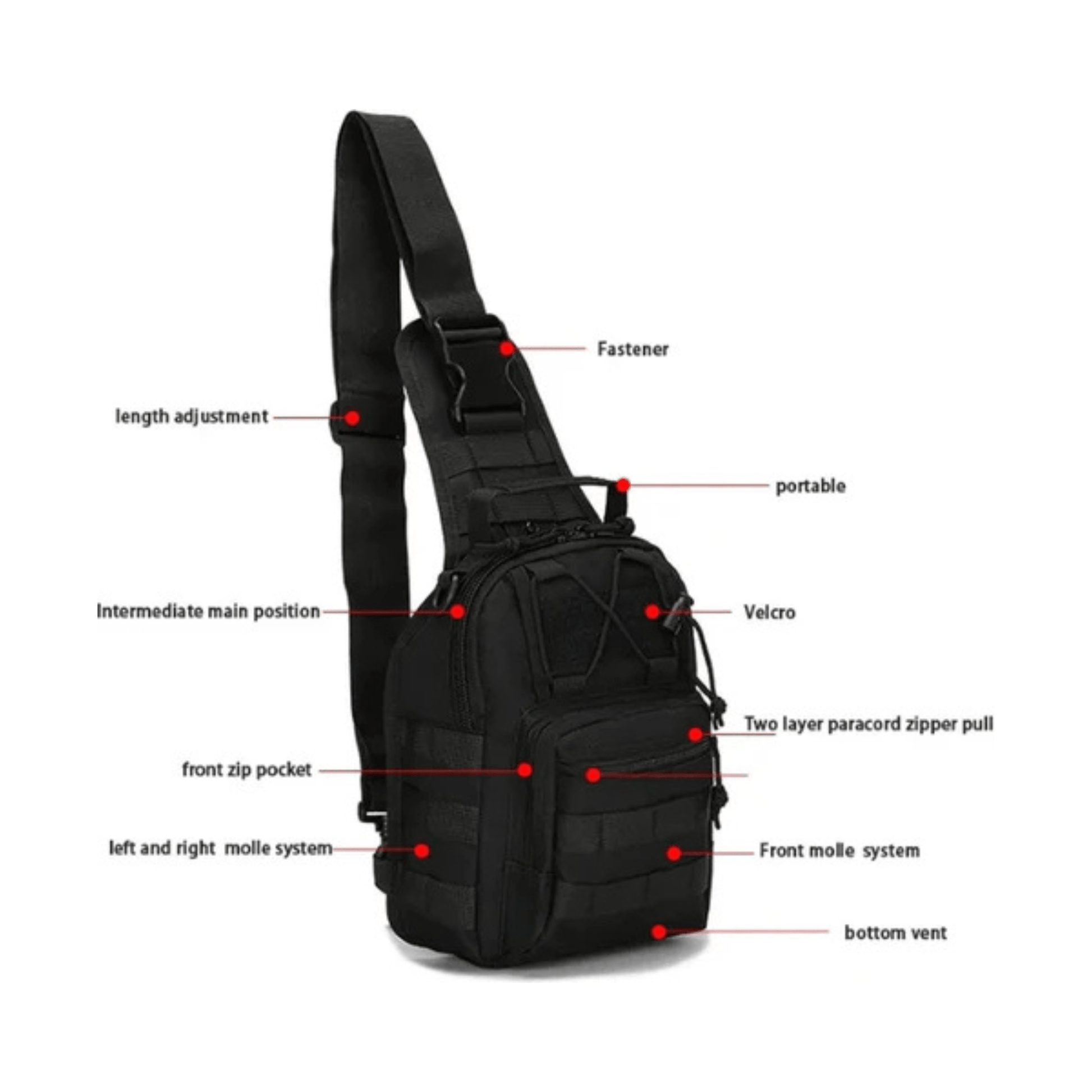 CarryQuest® - Duurzame Buitensportzak - Meerdere compartimenten - wandelen - Groen