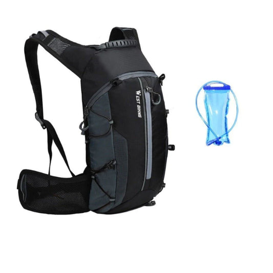 CarryQuest® - Fietsrugzak 16L - Opvouwbaar - Waterzak 2L - Outdoor Sport - Wandelrugzak - Grijs