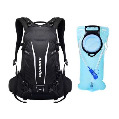 CarryQuest® - Fietsrugzak Schoudertas 20L + 2L Water Bag - Hiking Rugzak - Wandelen - Zwart