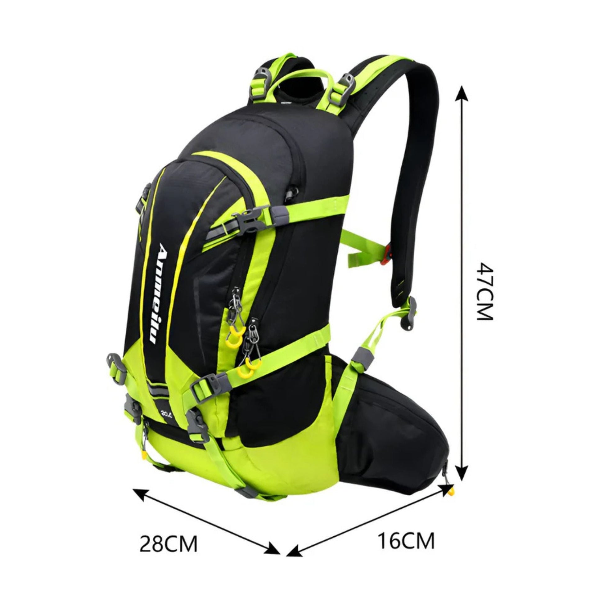 CarryQuest® - Fietsrugzak Schoudertas 20L + 2L Water Bag - Hiking Rugzak - Wandelen - Zwart