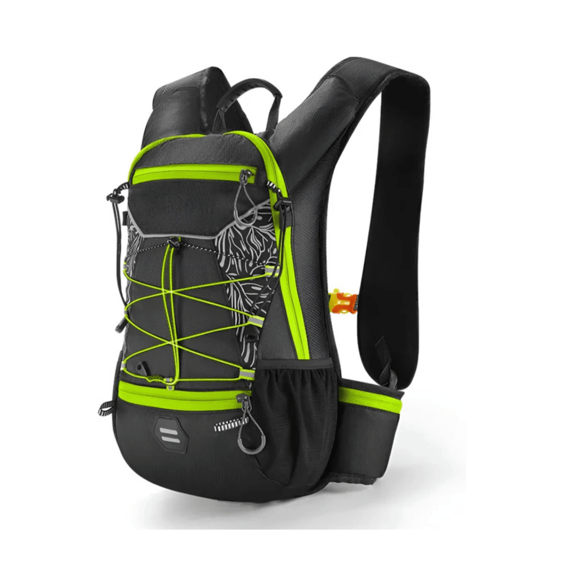 CarryQuest® - Fietsrugzak - Ultralicht 16L Backpack - 1.5L Clip water Bag - Waterbestendig - Groen