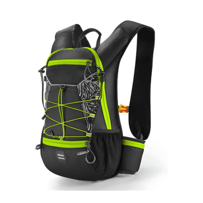 CarryQuest® - Fietsrugzak - Ultralicht 16L Backpack - 1.5L Clip water Bag - Waterbestendig - Groen