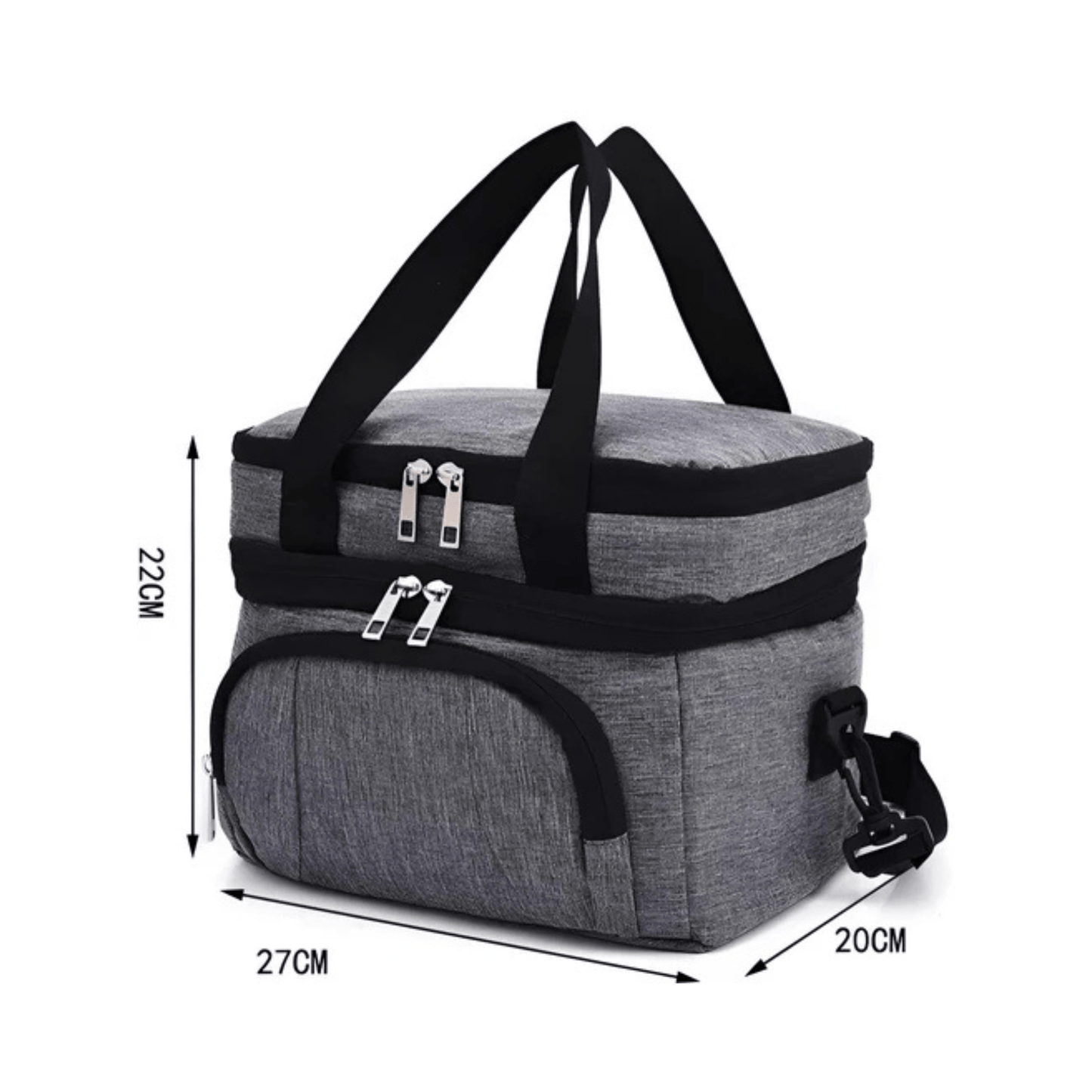 CarryQuest® - Geïsoleerde Lunchtas - Dubbel Compartiment + 8 Uur Isolatie - Thermische Lunchbox - Blauw