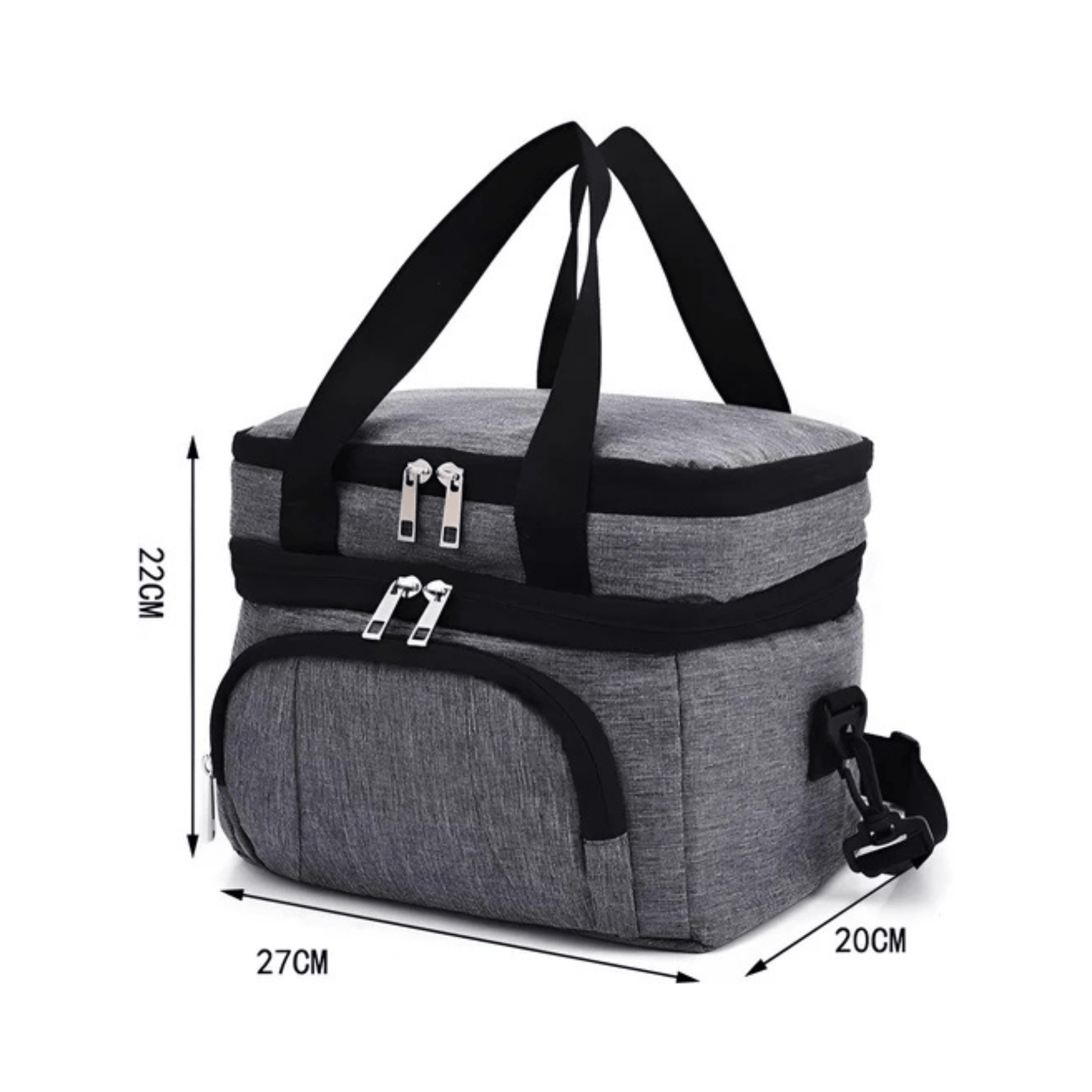 CarryQuest® - Geïsoleerde Lunchtas - Dubbel Compartiment + 8 Uur Isolatie - Thermische Lunchbox - Blauw
