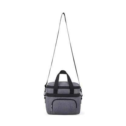 CarryQuest® - Geïsoleerde Lunchtas - Dubbel Compartiment + 8 Uur Isolatie - Thermische Lunchbox - Grijs