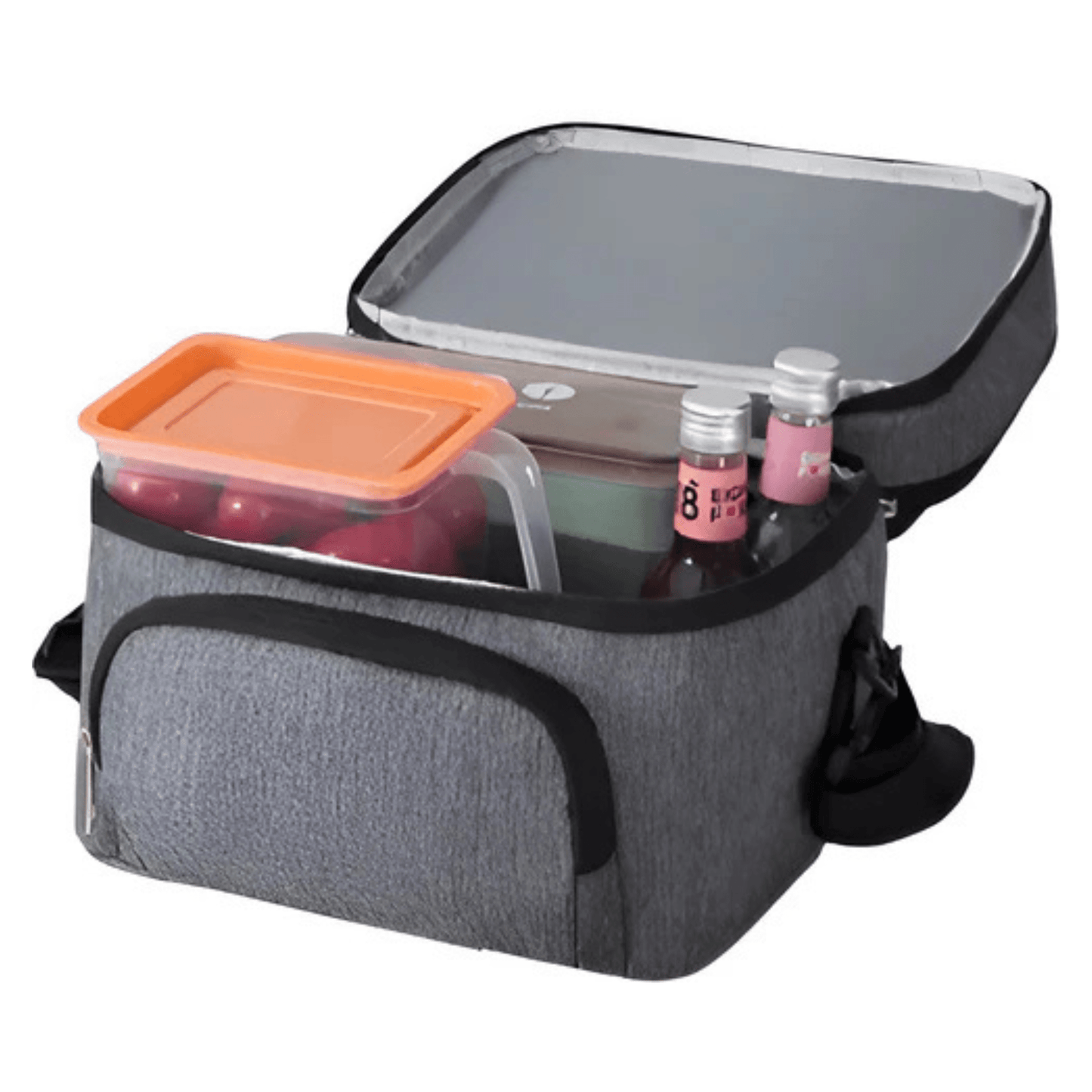 CarryQuest® - Geïsoleerde Lunchtas - Dubbel Compartiment + 8 Uur Isolatie - Thermische Lunchbox - Grijs