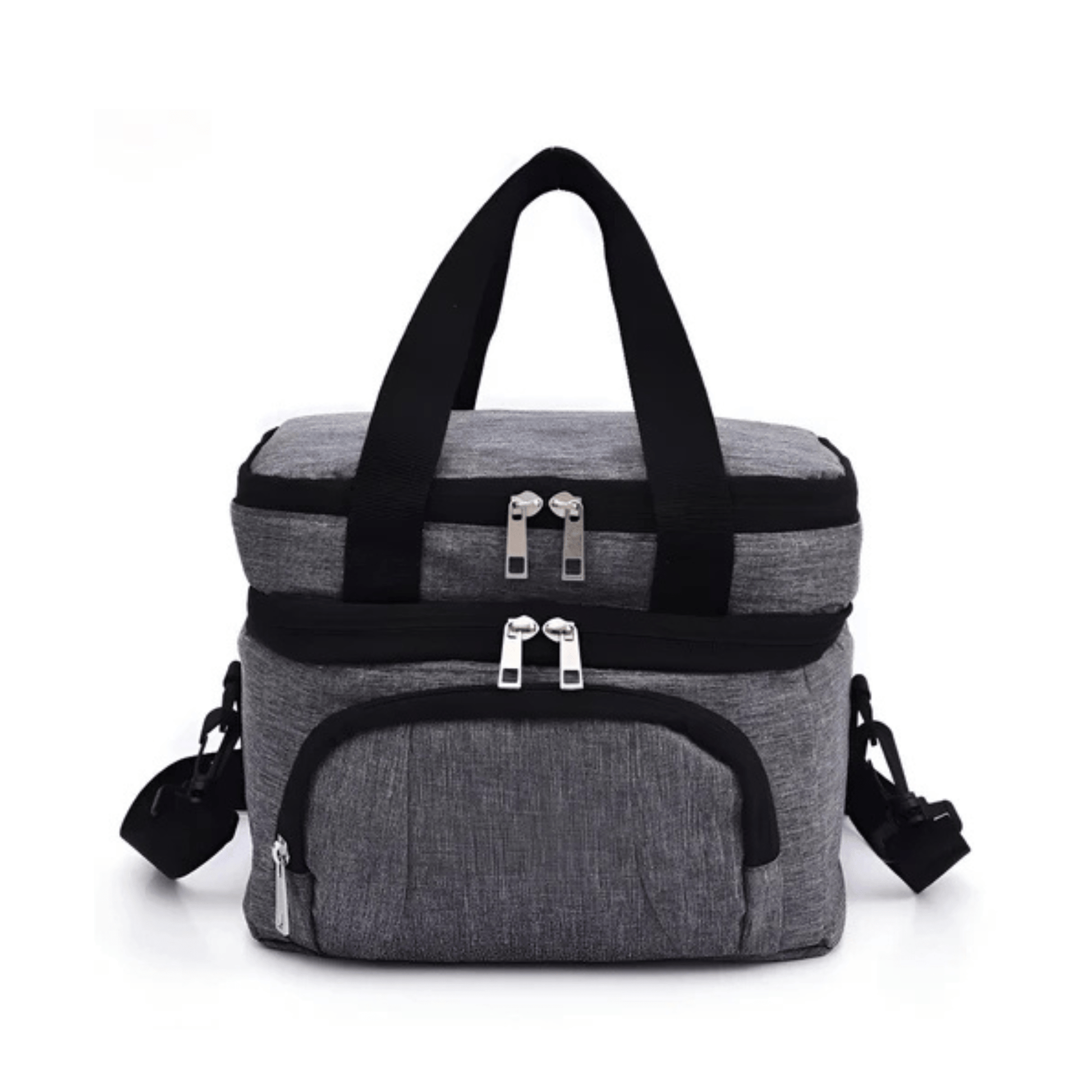 CarryQuest® - Geïsoleerde Lunchtas - Dubbel Compartiment + 8 Uur Isolatie - Thermische Lunchbox - Zwart
