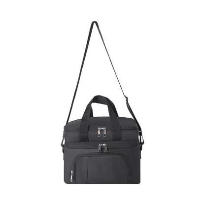 CarryQuest® - Geïsoleerde Lunchtas - Dubbel Compartiment + 8 Uur Isolatie - Thermische Lunchbox - Zwart
