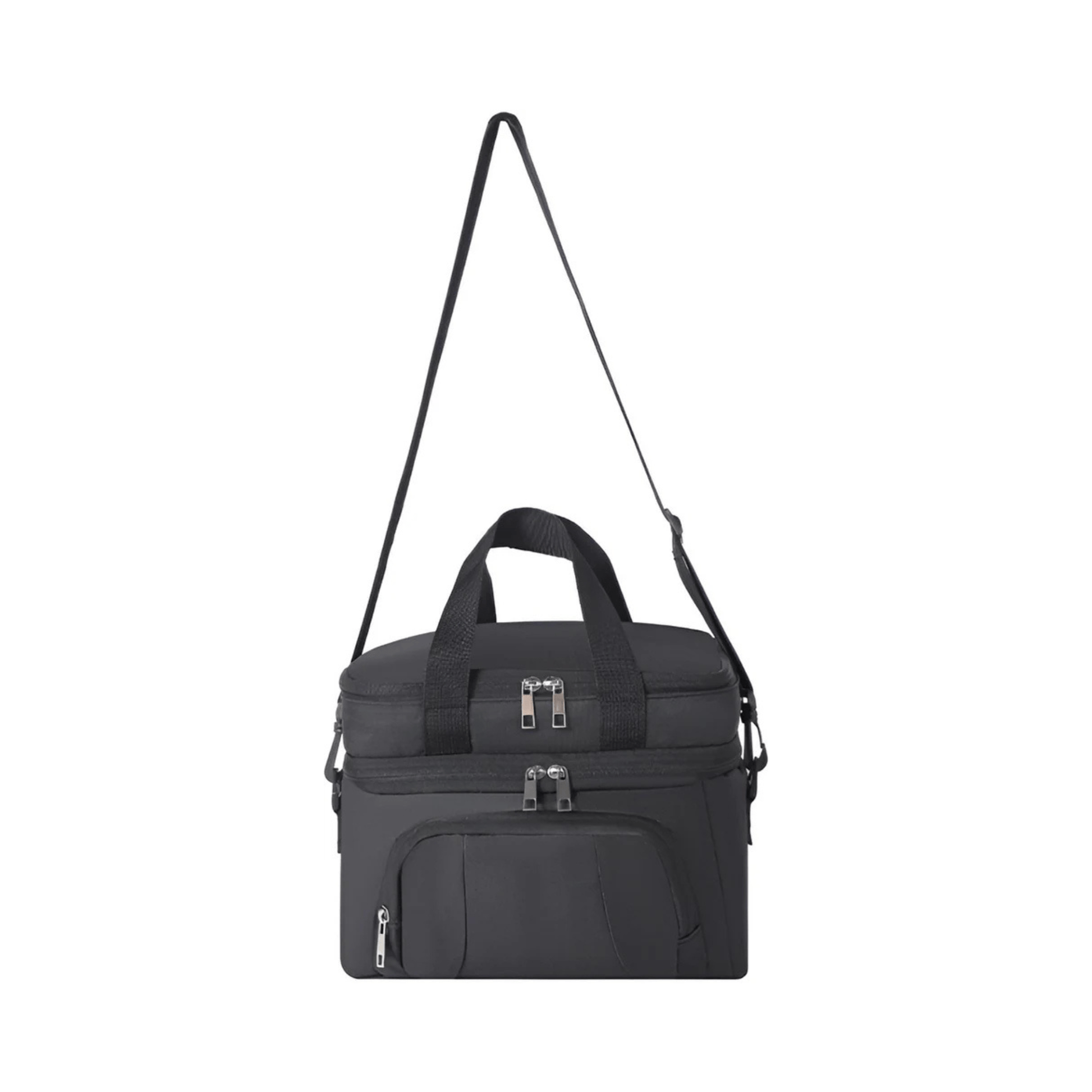 CarryQuest® - Geïsoleerde Lunchtas - Dubbel Compartiment + 8 Uur Isolatie - Thermische Lunchbox - Zwart