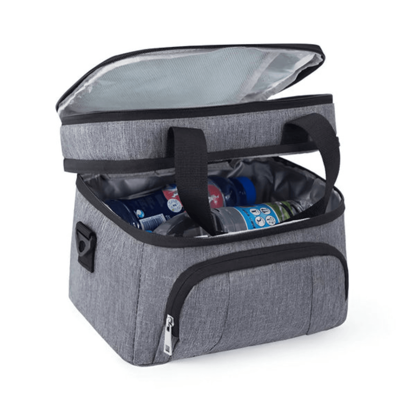 CarryQuest® - Geïsoleerde Lunchtas - Dubbel Compartiment + 8 Uur Isolatie - Thermische Lunchbox - Zwart