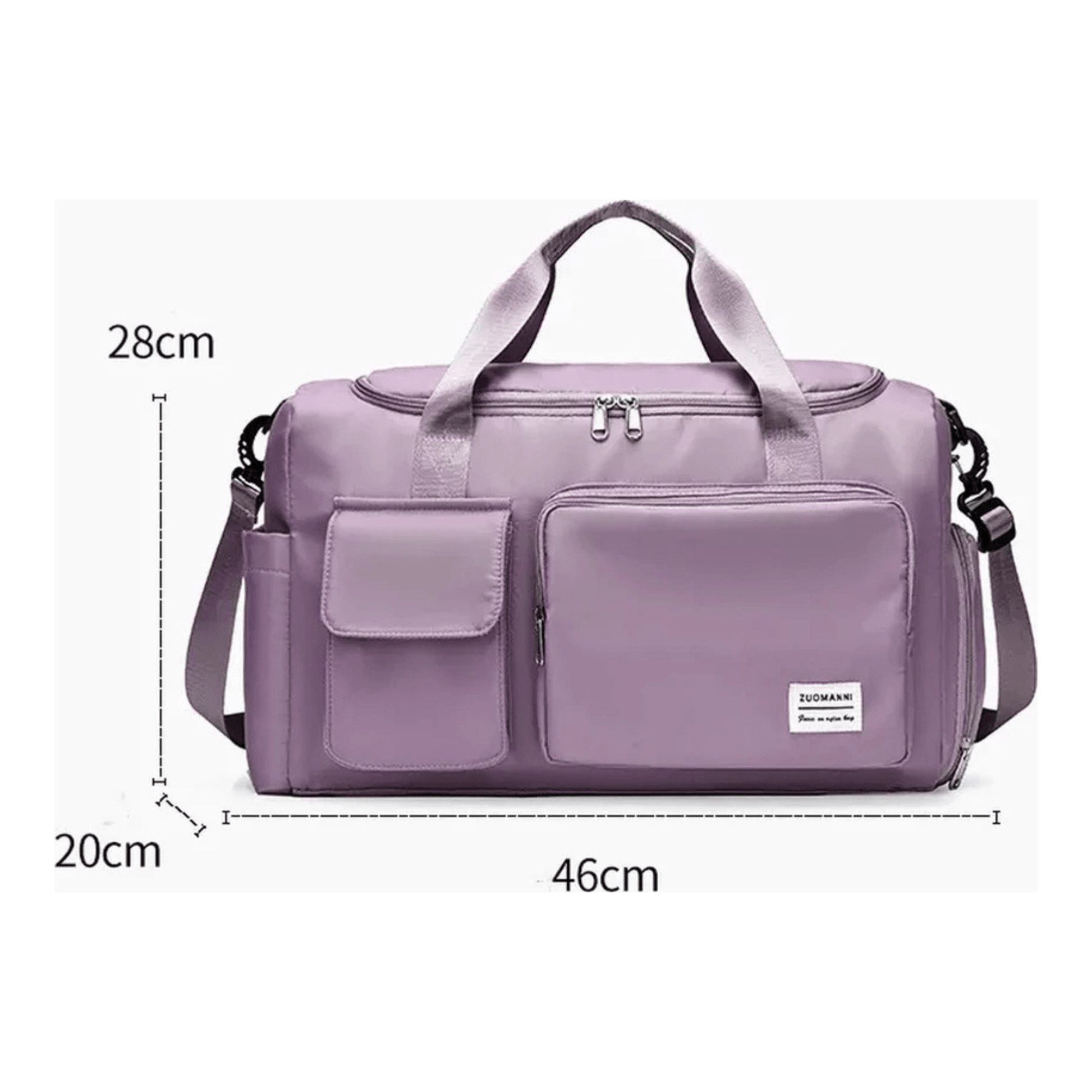 CarryQuest® - Grote Capaciteit Reistas voor Dames - Droog - Nat - Handbagage - Sporttas - Nylon - Lichtgewicht - Zwart