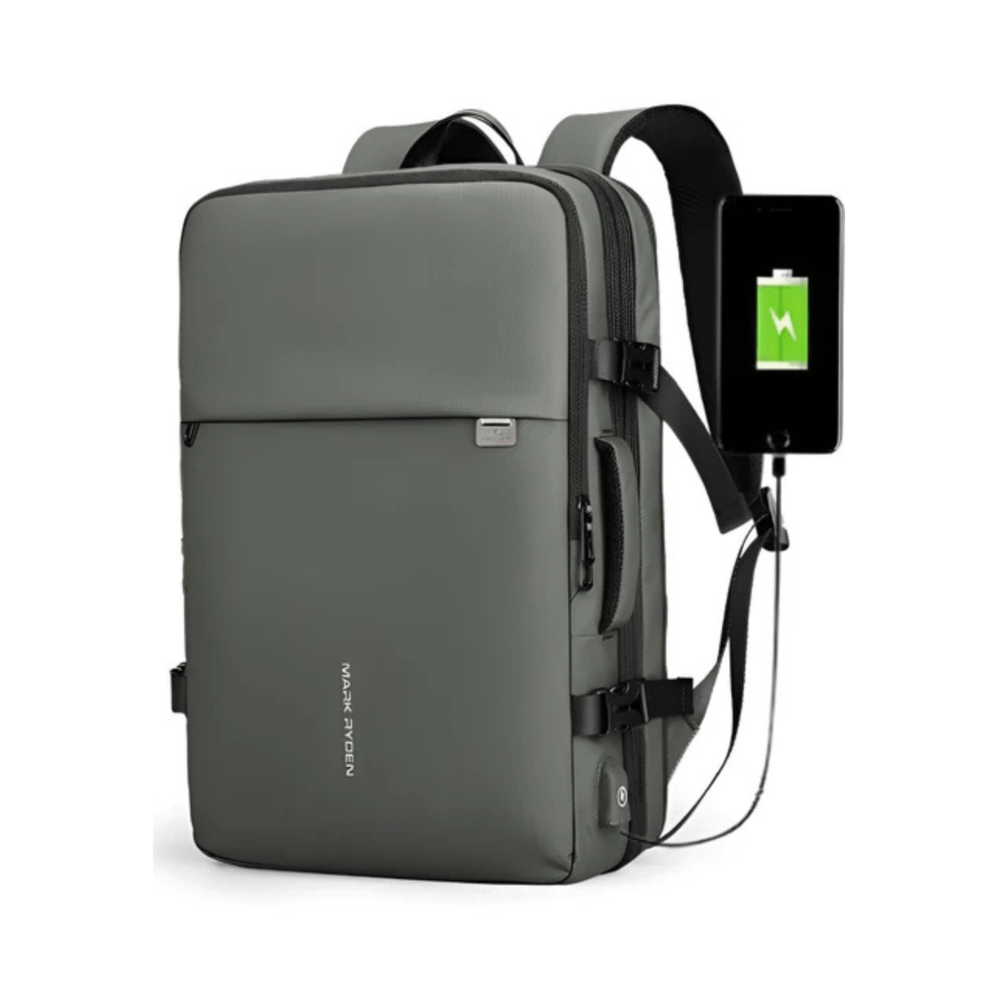 CarryQuest® - Grote Herenrugzak 40L - Laptopvak 17,3" - USB - Laptop Rugzak - Groen