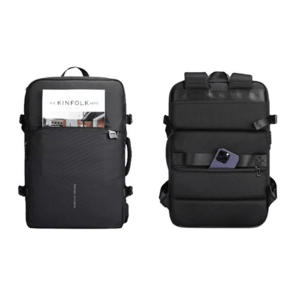 CarryQuest® - Grote Herenrugzak 40L - Laptopvak 17,3" - USB - Laptop Rugzak - Zwart