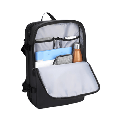 CarryQuest® - Grote Herenrugzak 40L - Laptopvak 17,3" - USB - Laptop Rugzak - Zwart