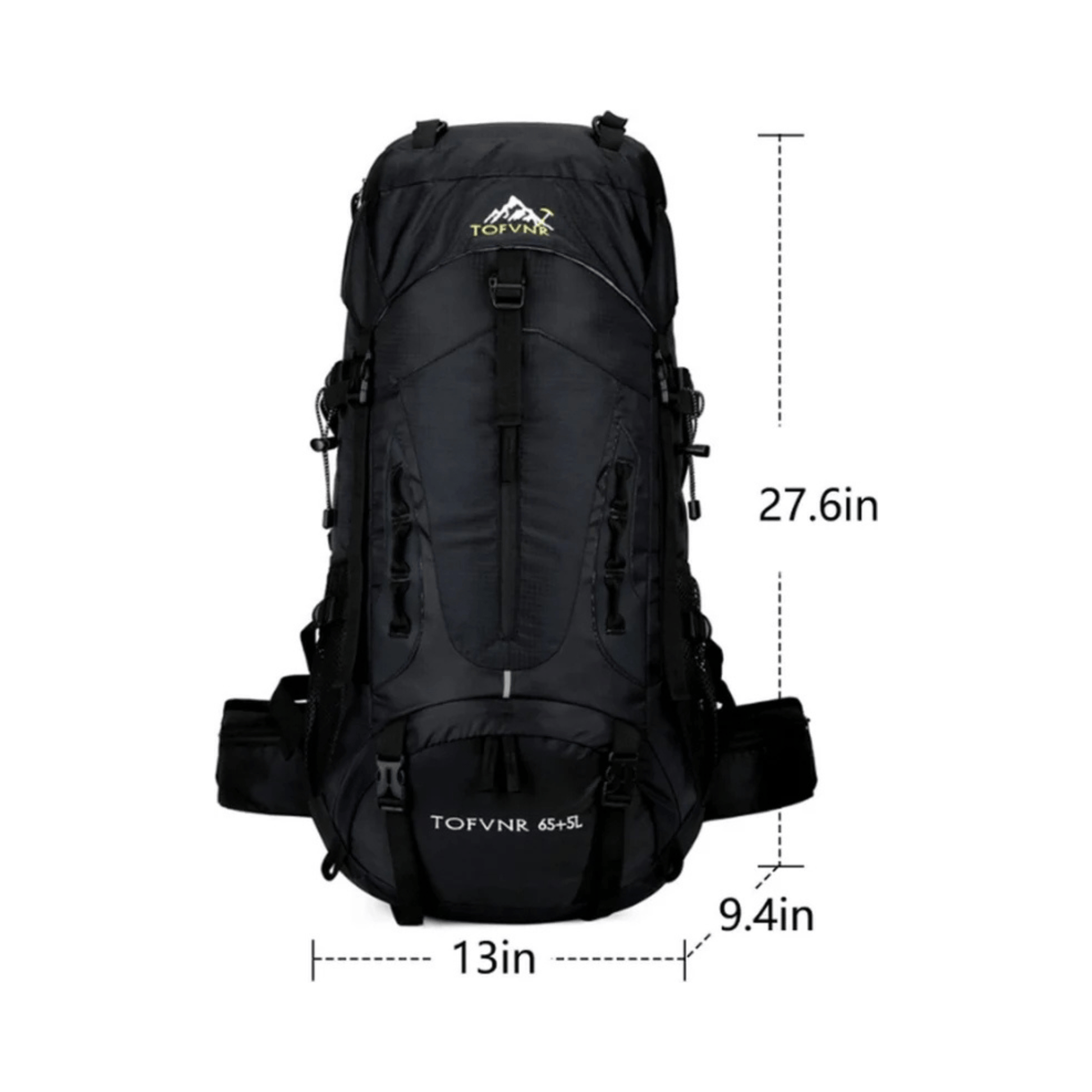 CarryQuest® - Grote Lichtgewicht Nylon Hiking - Voor - Donker Blauw