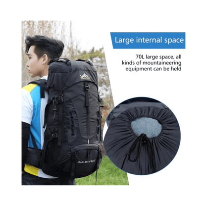 CarryQuest® - Grote Lichtgewicht Nylon Hiking - Voor - Donker Blauw