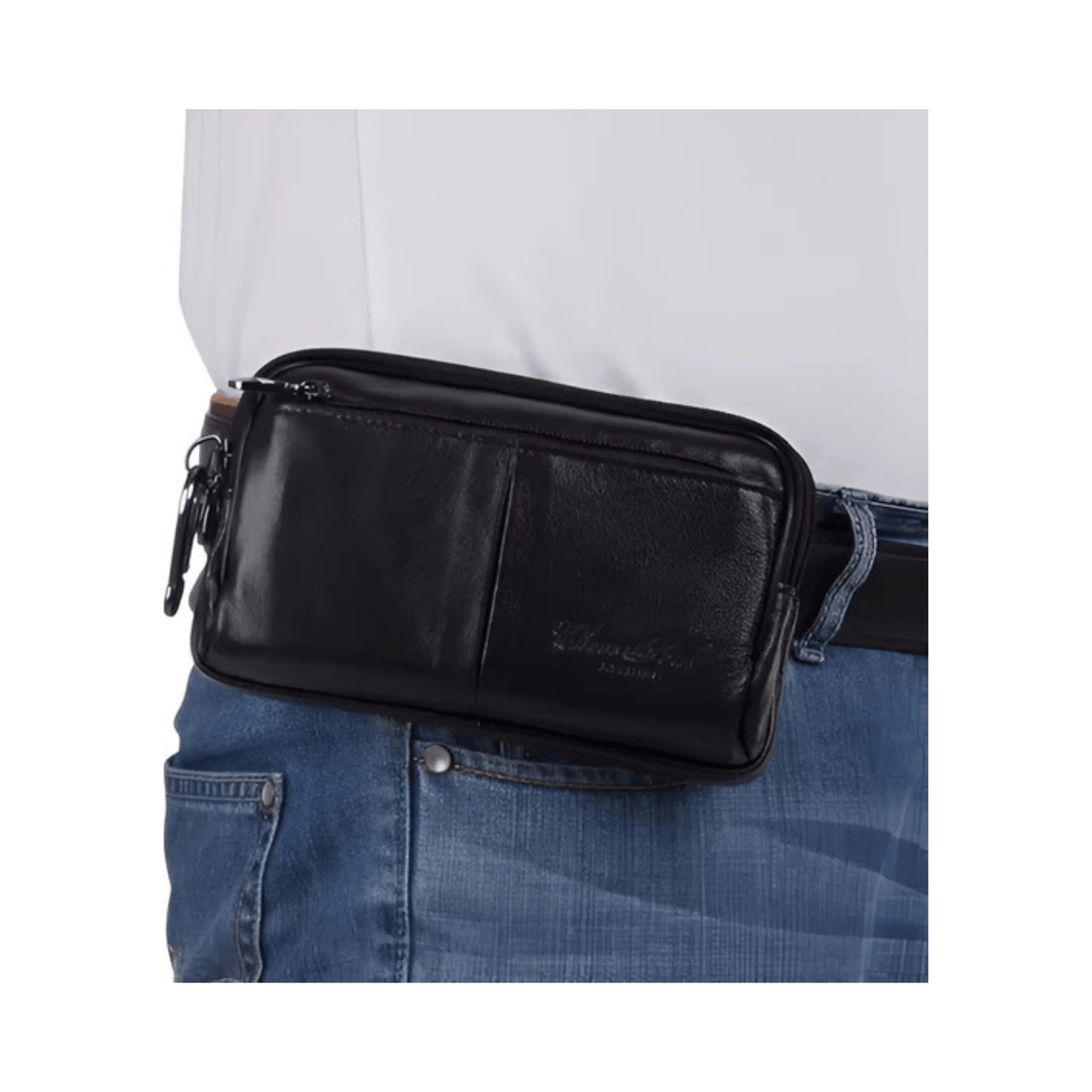 CarryQuest® - Heren Heuptas - Heupgordel Tassen - Haak Sluiting - Zwart