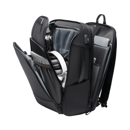 CarryQuest® - Heren Laptop Reistas 15.6" - Anti - Diefstal & Waterbestendig - USB - Zwart