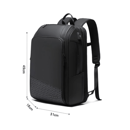 CarryQuest® - Heren Laptop Reistas 15.6" - Anti - Diefstal & Waterbestendig - USB - Zwart