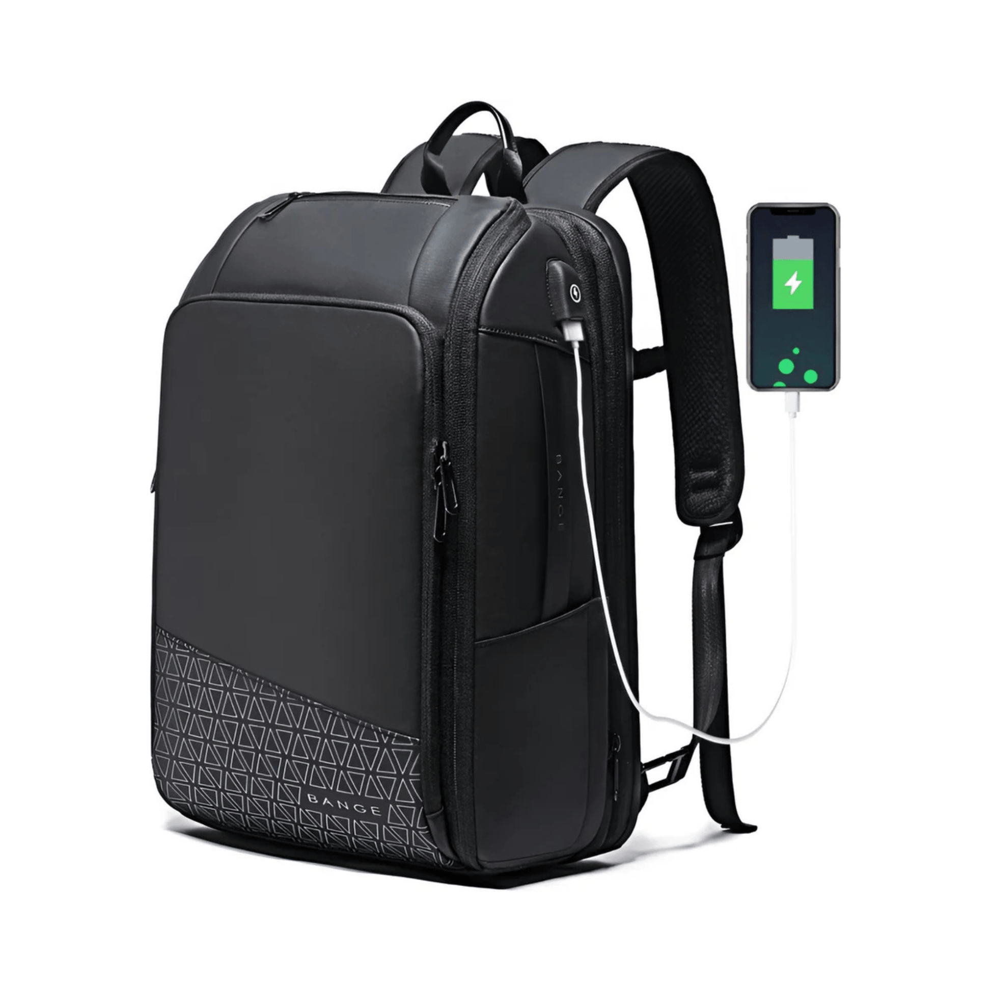 CarryQuest® - Heren Laptop Reistas 15.6" - Anti - Diefstal & Waterbestendig - USB - Zwart