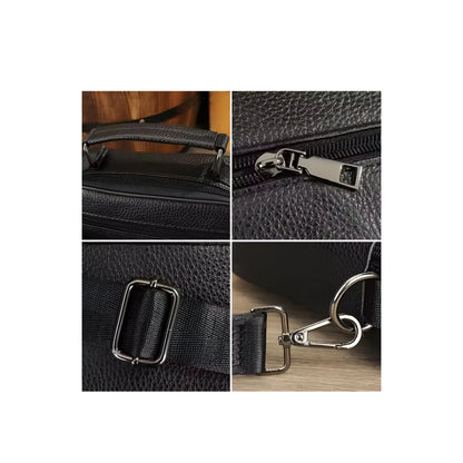 CarryQuest® - Heren Lederen Schoudertas - Handtassen - Zwart