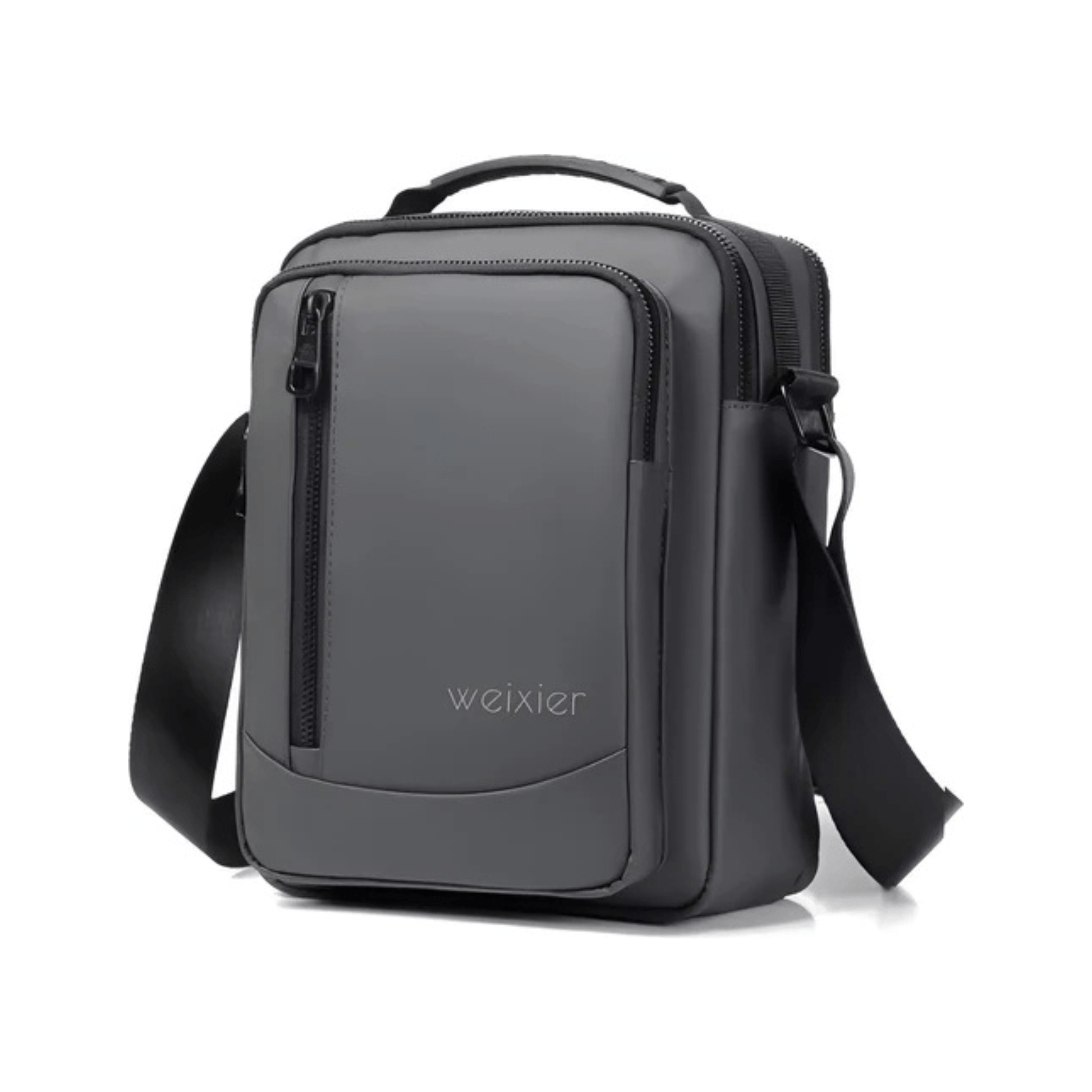CarryQuest® - Heren Schoudertas - Waterdicht Crossbody Tas - Handtas - PU Leer - Grijs