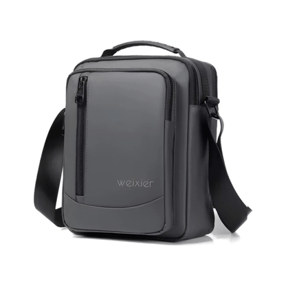CarryQuest® - Heren Schoudertas - Waterdicht Crossbody Tas - Handtas - PU Leer - Grijs
