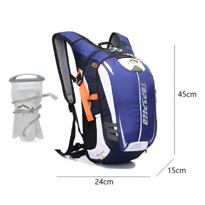 CarryQuest® - Hydratatie Rugzak voor Fietsen - 18L Volume + 2L Waterzak - Waterdicht Nylon - Wandelrugzak - Blauw