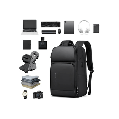 CarryQuest® - Laptop Rugzak - USB Oplaadfunctie - 35L - Laptopvak tot 15.6 inch - Zwart