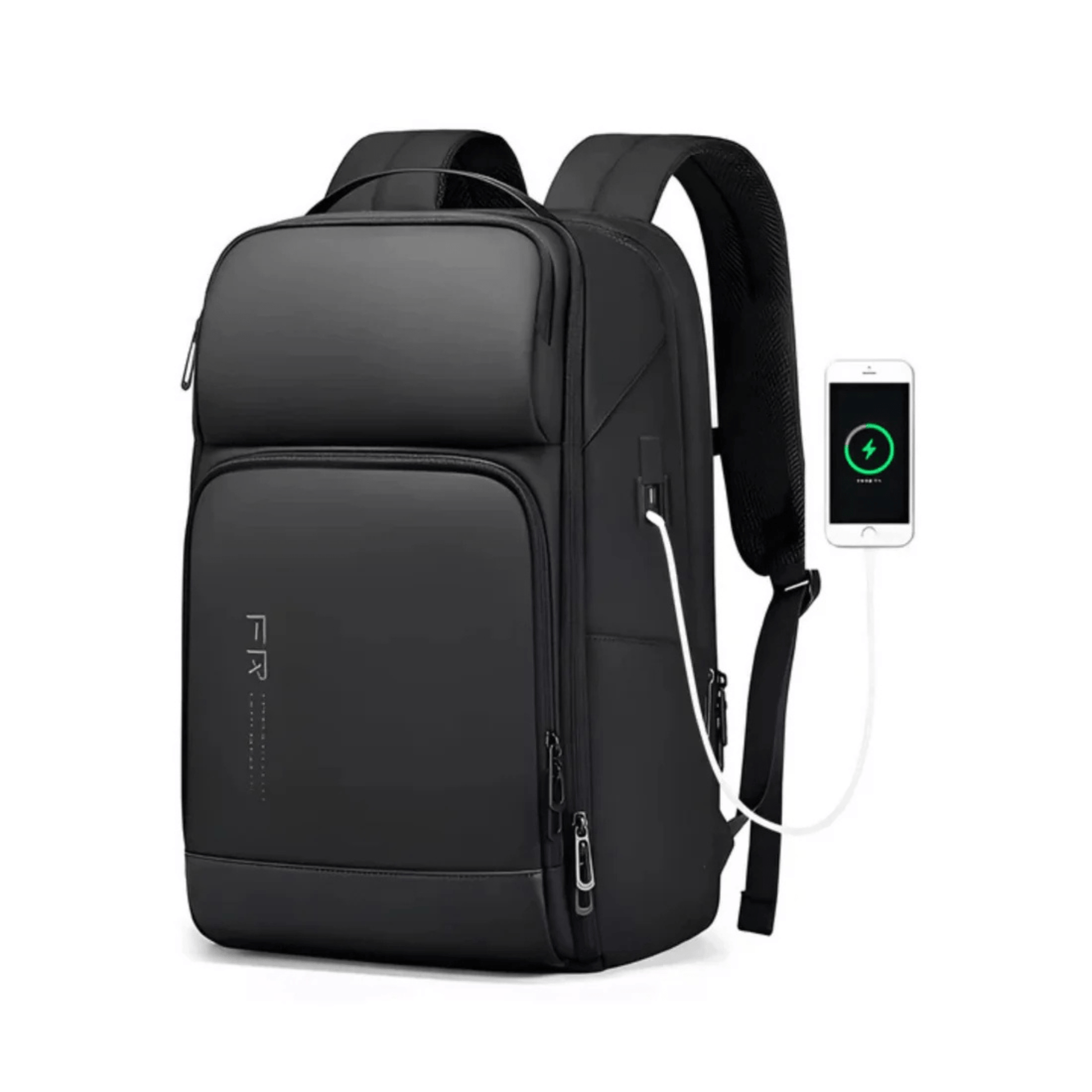 CarryQuest® - Laptop Rugzak - USB Oplaadfunctie - 35L - Laptopvak tot 15.6 inch - Zwart