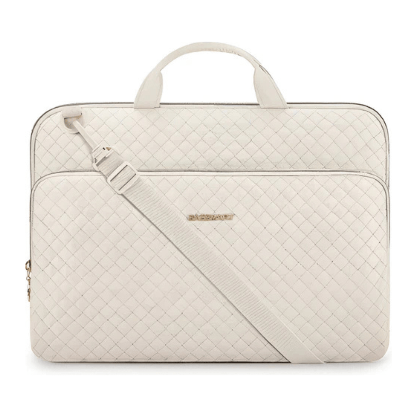 CarryQuest® - Laptoptas - Multifunctionele Laptop Messenger Tas - 15.6 inch MacBook Pro/Air - Beige