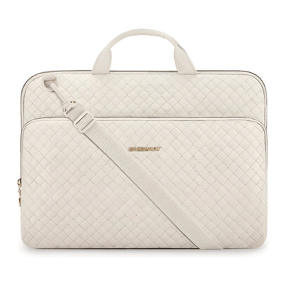 CarryQuest® - Laptoptas - Multifunctionele Laptop Messenger Tas - 15.6 inch MacBook Pro/Air - Beige