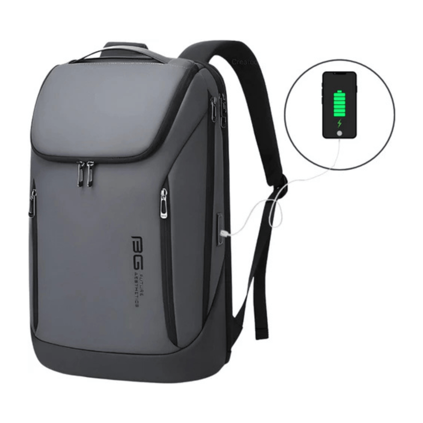 CarryQuest® - Laptoptas - Rugzak - Business - Waterdicht - Backpacks - Grijs