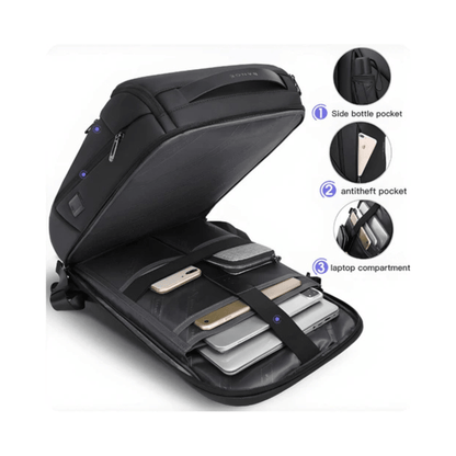 CarryQuest® - Laptoptas - Rugzak - Business - Waterdicht - Backpacks - Zwart