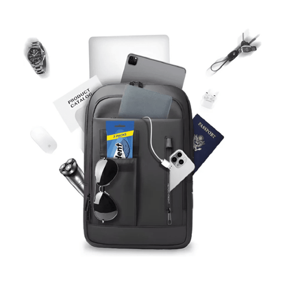 CarryQuest® - Laptoptas - Rugzak - Mannen - 15.6 Inch - Waterdicht - Lichtgewicht - Zwart