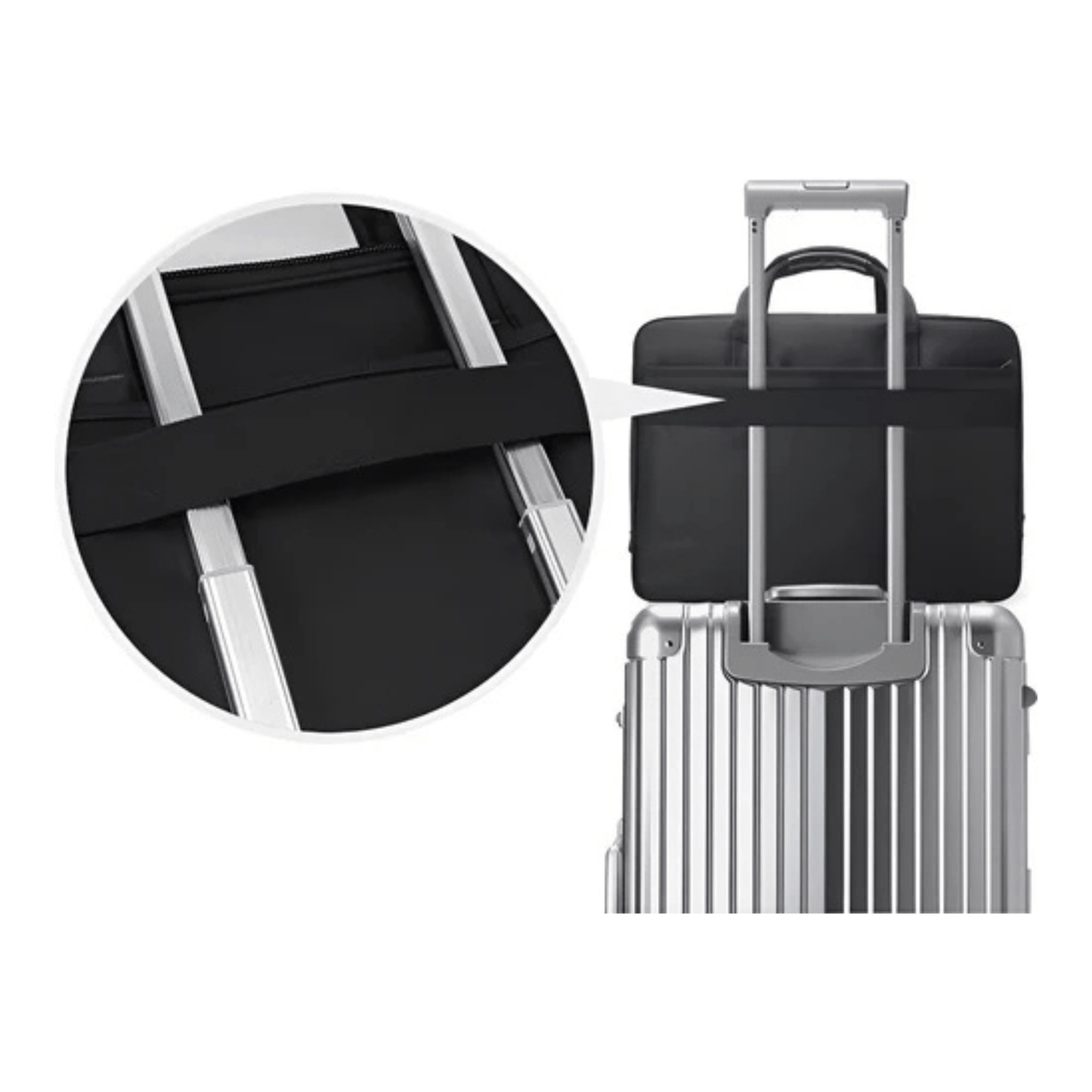 CarryQuest® - Laptoptas - Super Capaciteit Heren Laptop Aktetas - 17 inch Laptops - Zwart