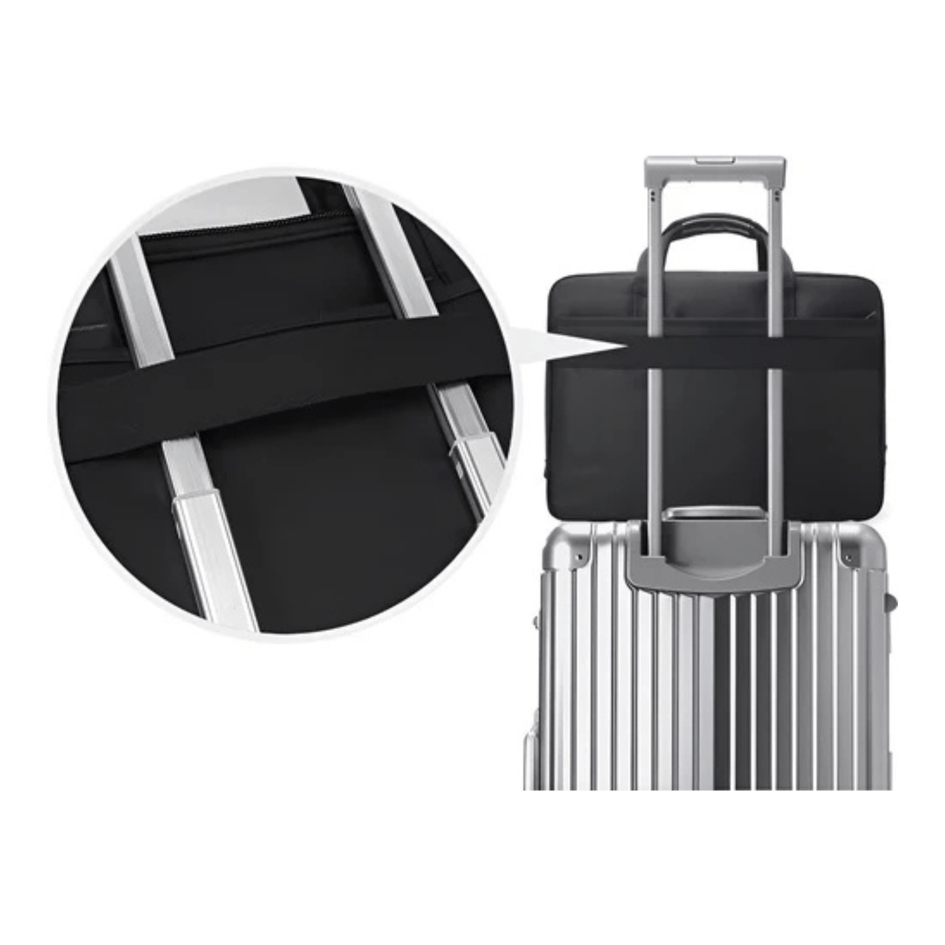 CarryQuest® - Laptoptas - Super Capaciteit Heren Laptop Aktetas - 17 inch Laptops - Zwart