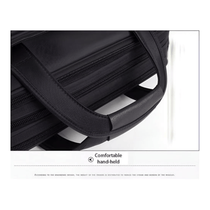 CarryQuest® - Laptoptas - Super Capaciteit Heren Laptop Aktetas - 17 inch Laptops - Zwart